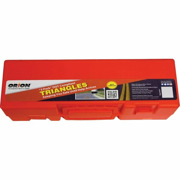 Orion Safety Standard #125 Fluorescent Orange Emergency Warning Triangle Kit 461